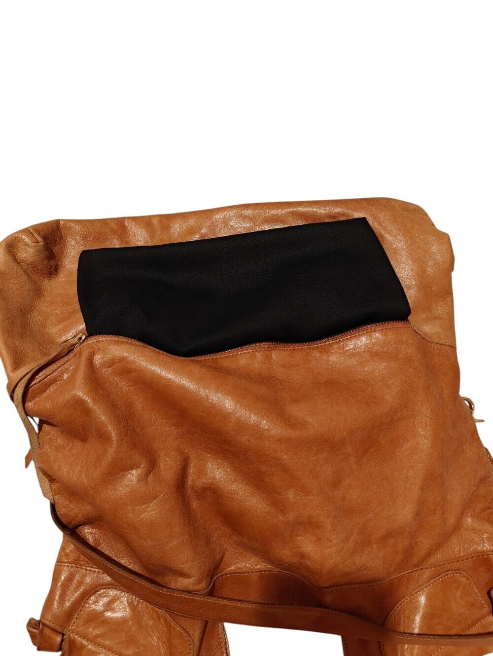 ANNA CORINNA Mid City Leather Tote Large Handbag in Cognac - Picture 7 of 16